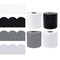 Carson Dellosa 260Ft Gray, Black and White Bulletin Board Borders, 4 Rolls of Scalloped Bulletin Board Border for Bulletin Board, White Board, Office Décor, Classroom Décor, Black and White Décor